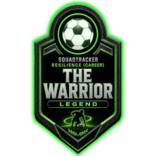 The Warrior badge — Career Resilience, legend tier